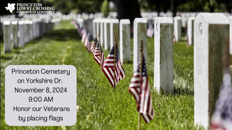 Placing Flags at Princeton Cemetery